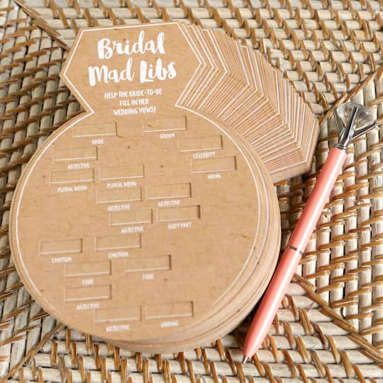 Kate Aspen® Ring Shape Bridal Shower Game Card, 50ct.